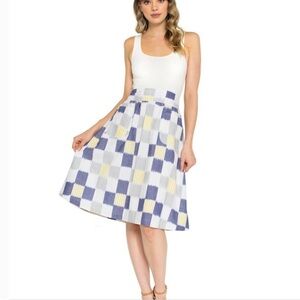 EUC Passion Lilie Sunshine Plaid Midi Skirt S